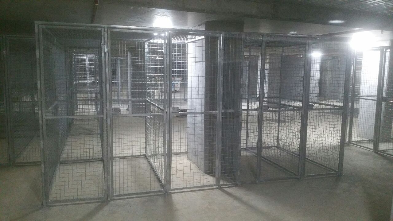 welded garage lock up cages
